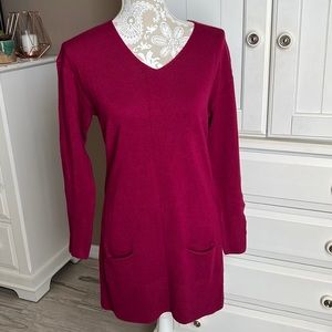 • Knit by Hampshire Studio fushia sweater dress, S •